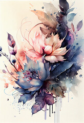 Watercolor Floral Arrangement