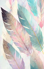 Geometric Feather Pattern