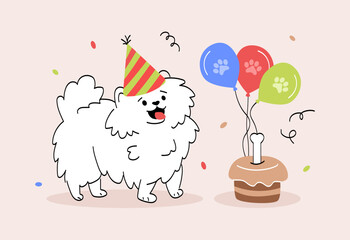 Birthday dog concept
