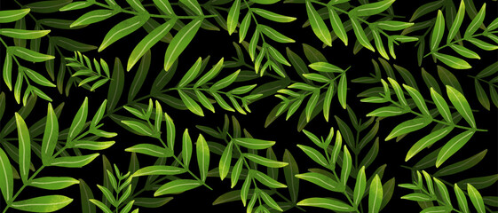 Naklejka na ściany i meble leaves illustration background for forest ecology nature background