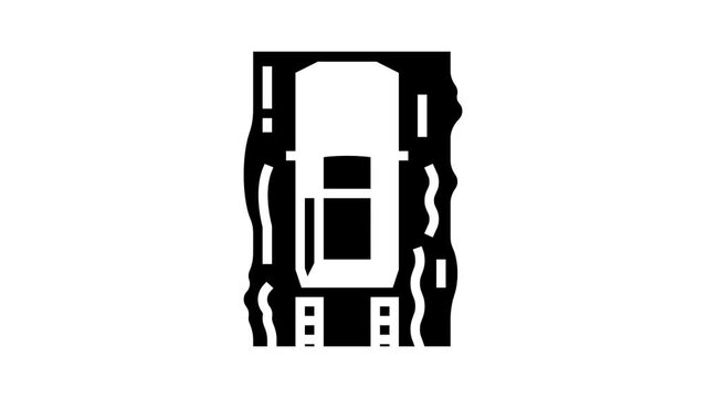 murram road glyph icon animation