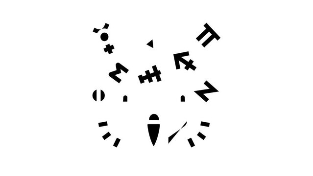 witchcraft magic glyph icon animation