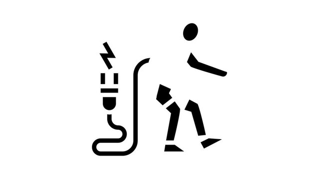 fatigue person patient glyph icon animation