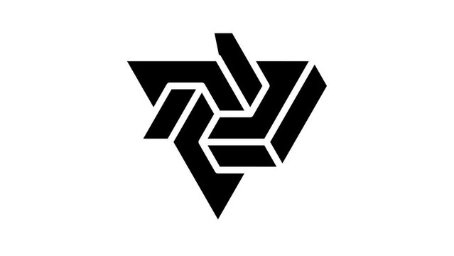 esher impossible geometric shape glyph icon animation