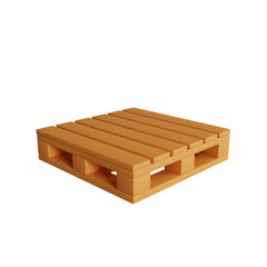 wooden pallet in logistics warehouse