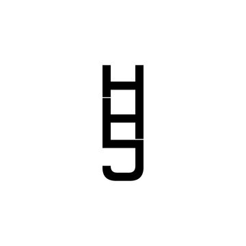 hhj letter initial monogram logo design