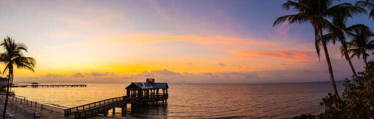 Wooden Pavilion on Hidden Beach, Key West Florida, USA