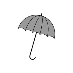 Umbrella icon. Autumn weather. Editable line stroke. Pixel perfect. Vector illustration. Stock image.