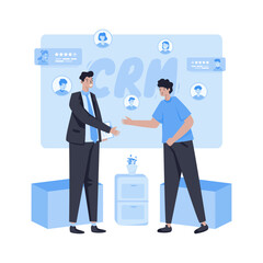 Customer relationship management illustration design
