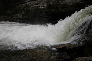 waterfall on the rocks
