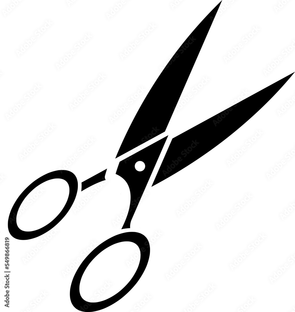 Poster scisor icon vector symbol template on white background..eps