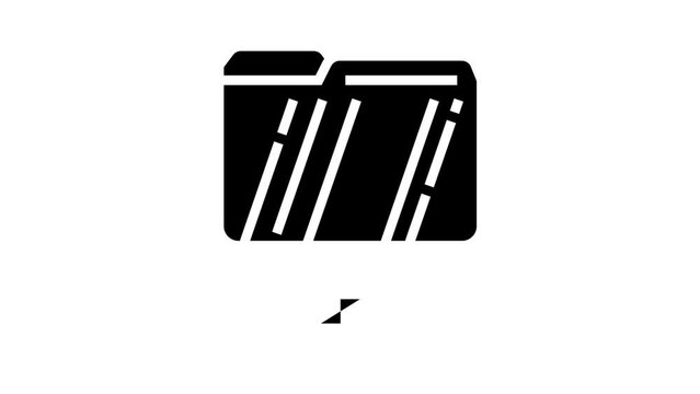 data folder glyph icon animation