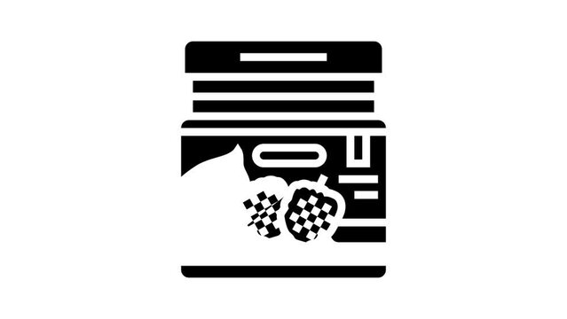 honey blackberry glyph icon animation