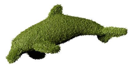 dolphin shaped garden hedges