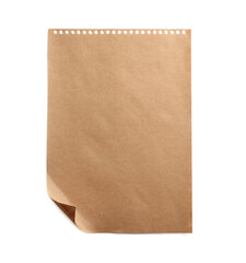 Fototapeta premium Sheets of kraft paper isolated on white, top view