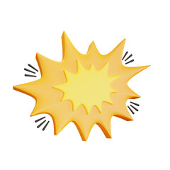 chat speech comic bubble sticker 3d render