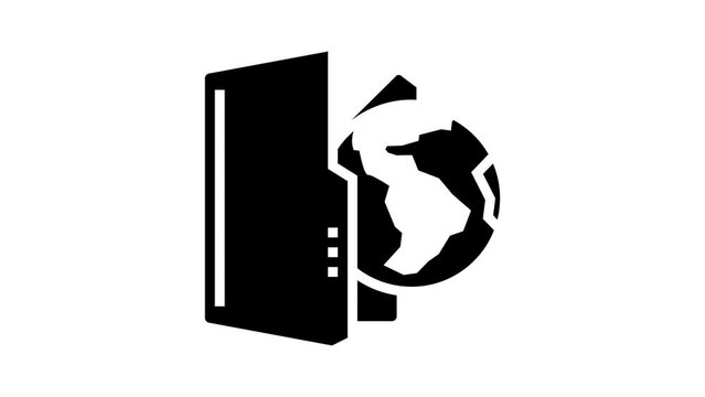 web folder glyph icon animation