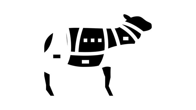 meat sheep glyph icon animation