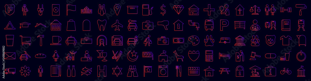 Poster map navigation nolan icons collection vector illustration design