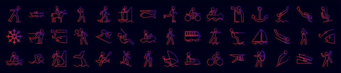 Navigation nolan icons collection vector illustration design
