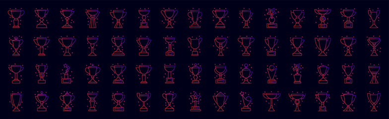 Award nolan icons collection vector illustration design