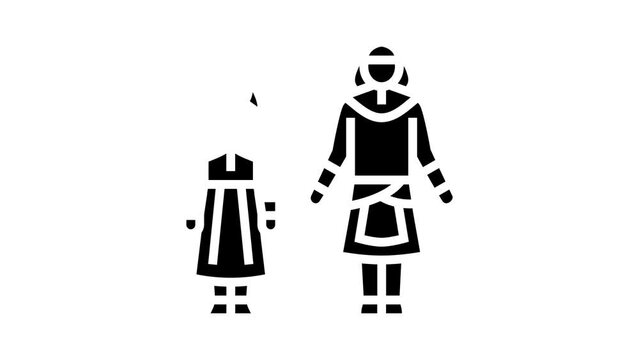 egypt national clothes glyph icon animation