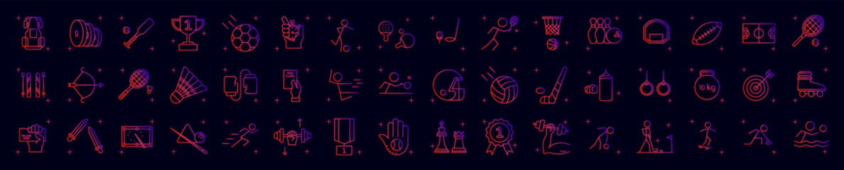 Sport nolan icons collection vector illustration design