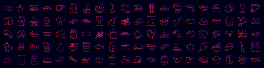 Food nolan icons collection vector illustration design