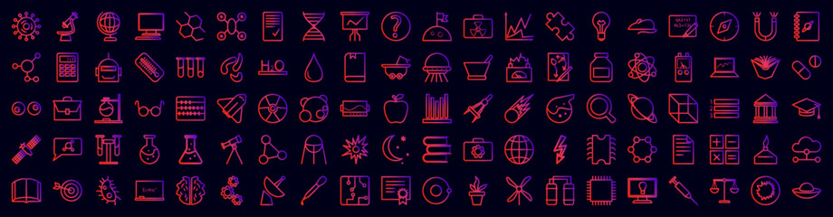 Science nolan icons collection vector illustration design