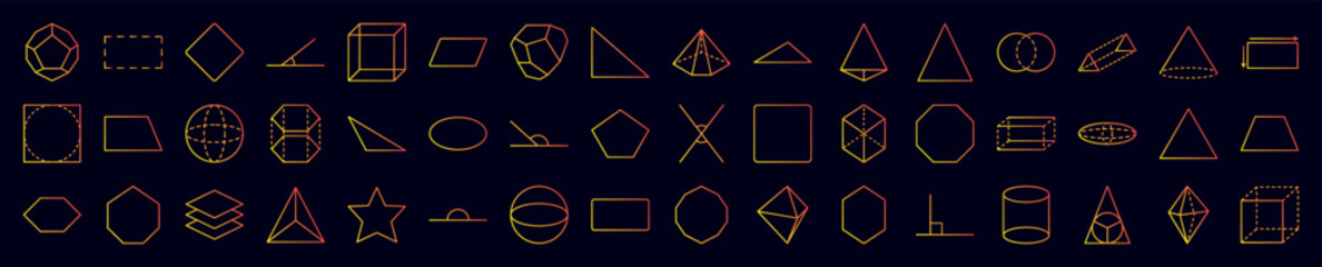 Geometric figures for the web nolan icons collection vector illustration design
