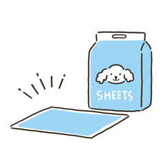ペットシーツのイラスト