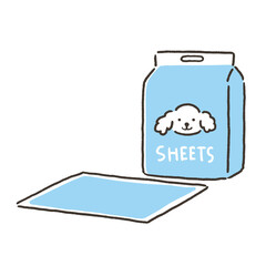 ペットシーツのイラスト