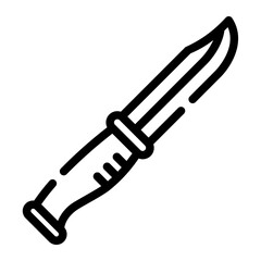 knife line icon
