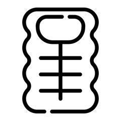 sleeping mat line icon