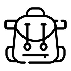 backpack line icon