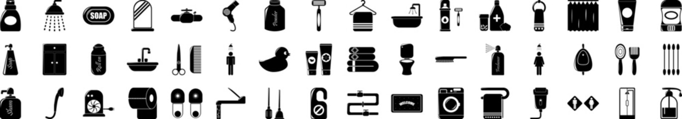 Bathroom icons collection vector illustration design