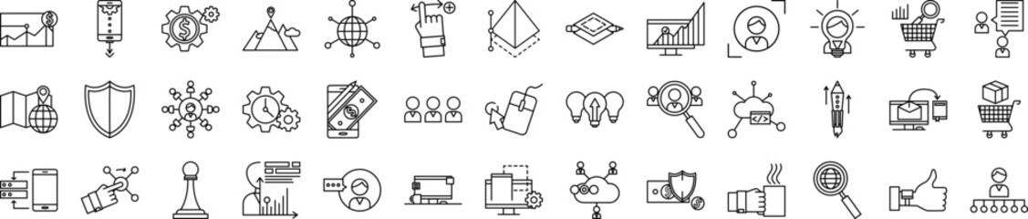 Business icons collection vector illustration design