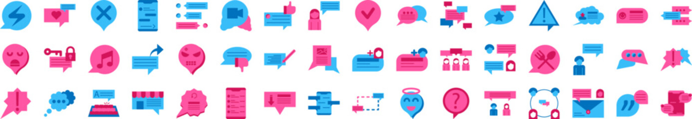 Chat icons collection vector illustration design