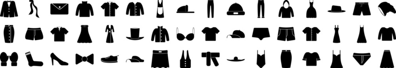 Clothes web icons collection vector illustration design