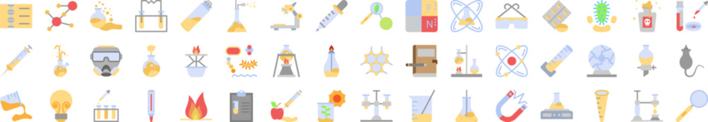 Chemistry icons collection vector illustration design