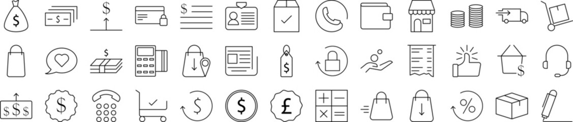 Commerce icons collection vector illustration design