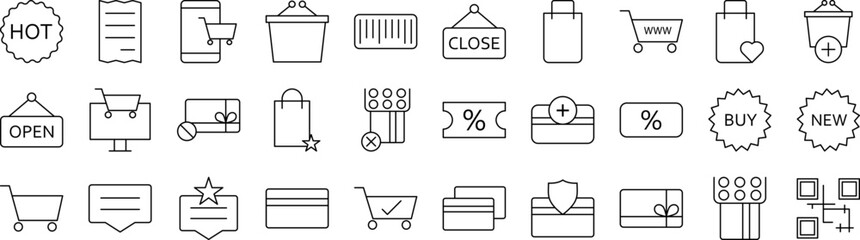 Commerce icons collection vector illustration design