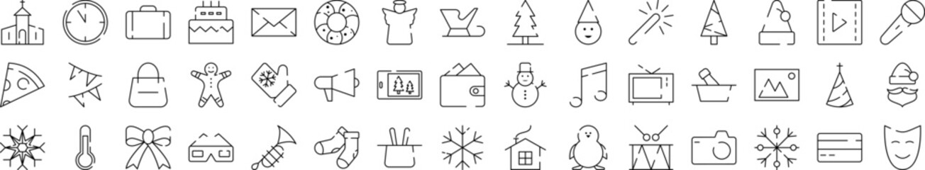 Christmas icons collection vector illustration design