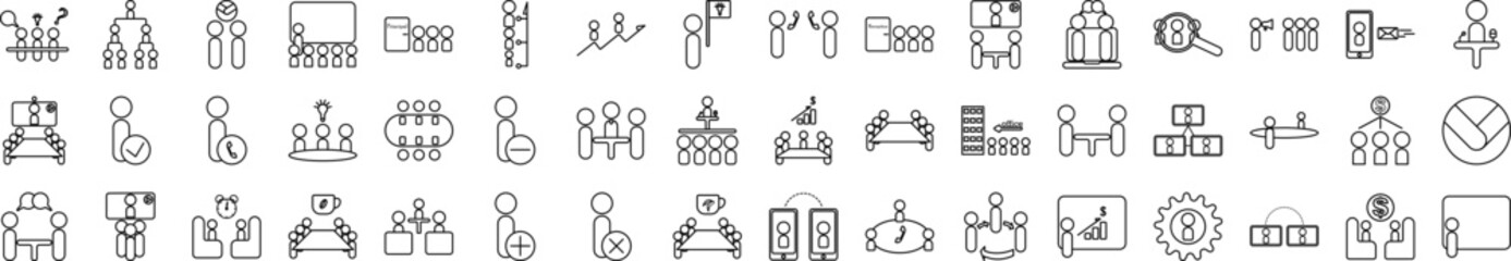 Conferencing icons collection vector illustration design