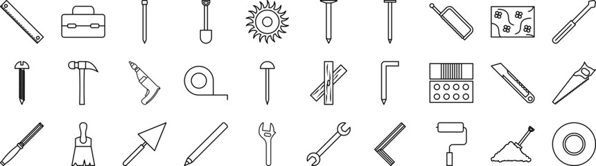 Construction tools icons collection vector illustration design