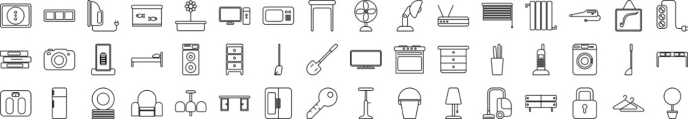 Home things web icons collection vector illustration design