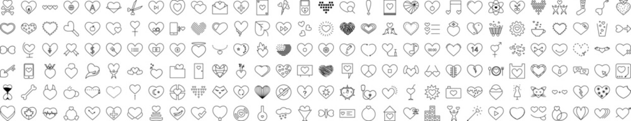 Heartbeat icons collection vector illustration design