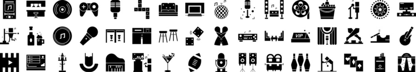 Karaoke icons collection vector illustration design