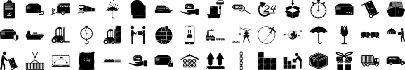 Logistic icons collection vector illustration design