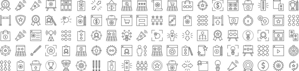 Marketing icons collection vector illustration design